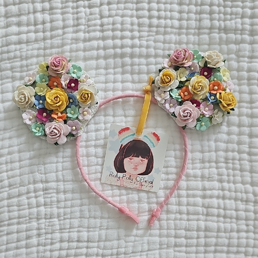 Pink and Yellow Floral Hair Accessory with Roses
